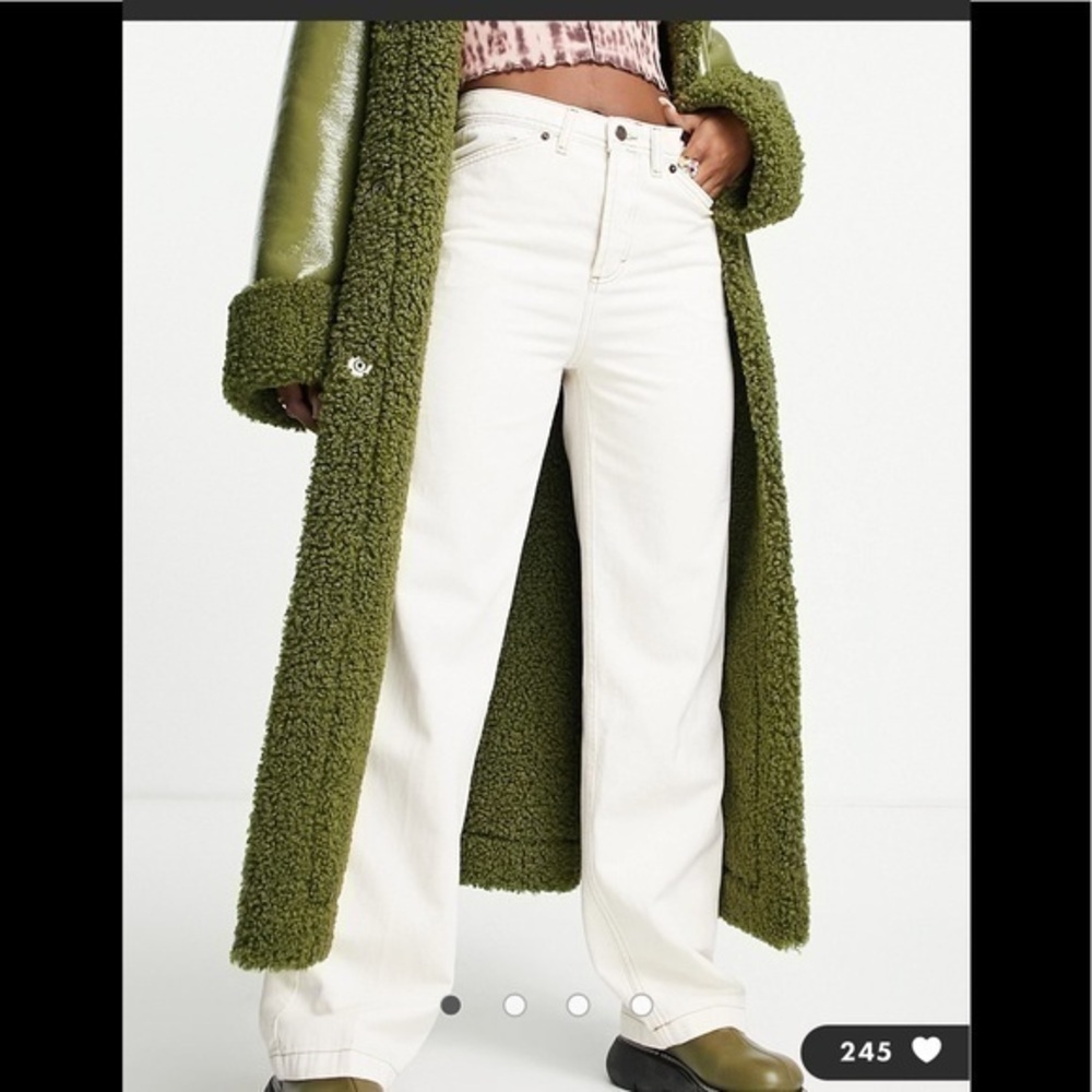 TopShop Parallel jean in Ecru